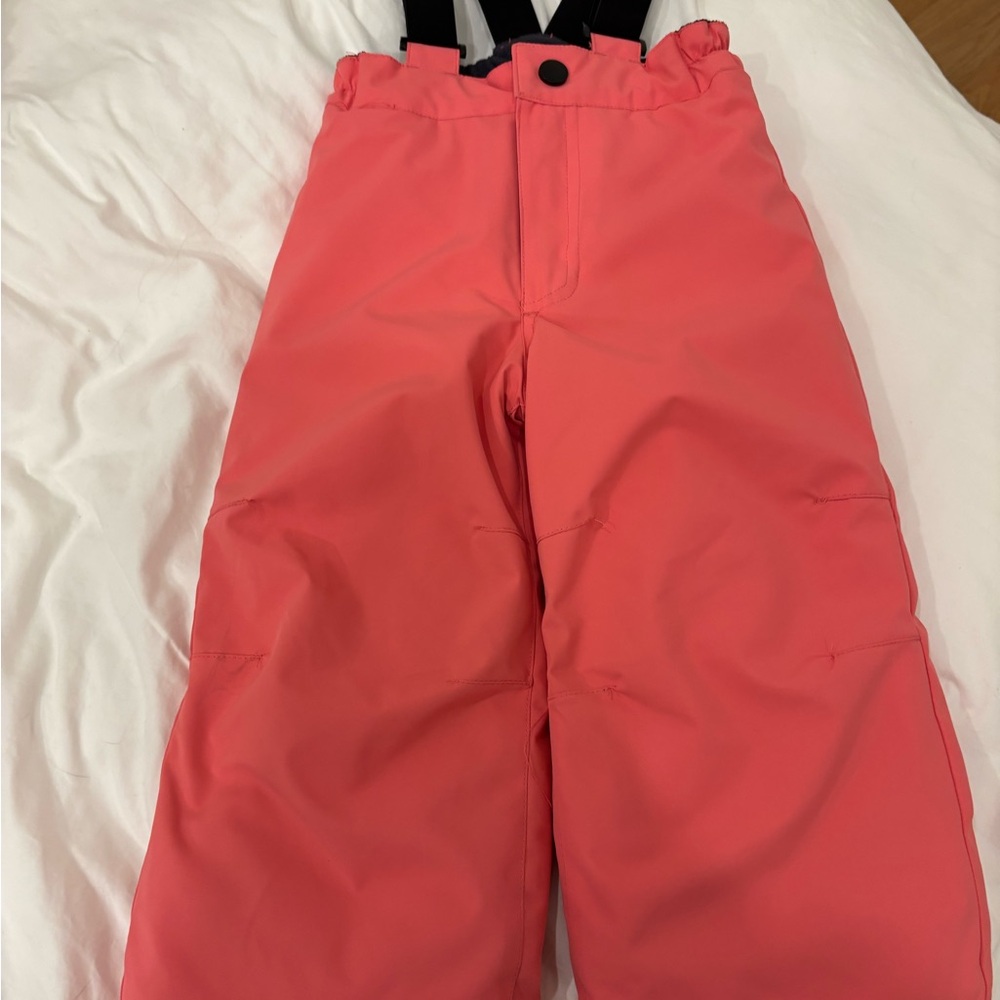 NWOT Pulse Kids Coral Snow Ski Bib suspender Overalls snowboarding foot cover
